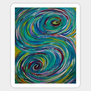 S Abstract Painting Sticker